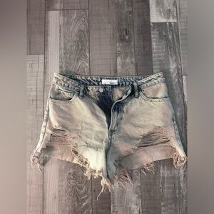Vervet distressed high waisted shorts- size medium